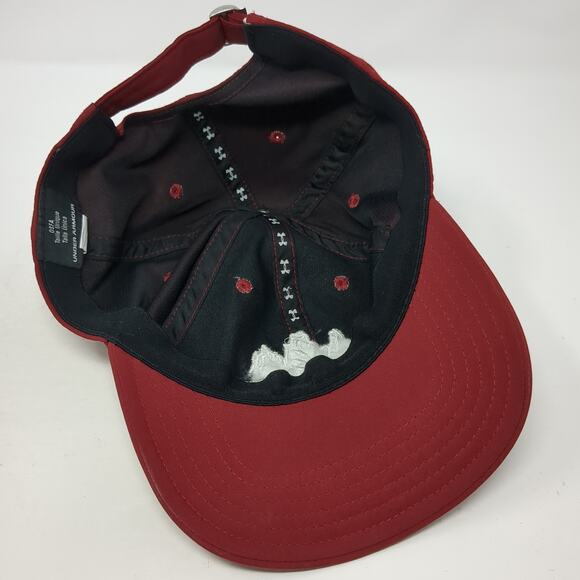 Teton Lakes Baseball Cap Red One Size Adjustable Embroidered Under Armour - Picture 7 of 9